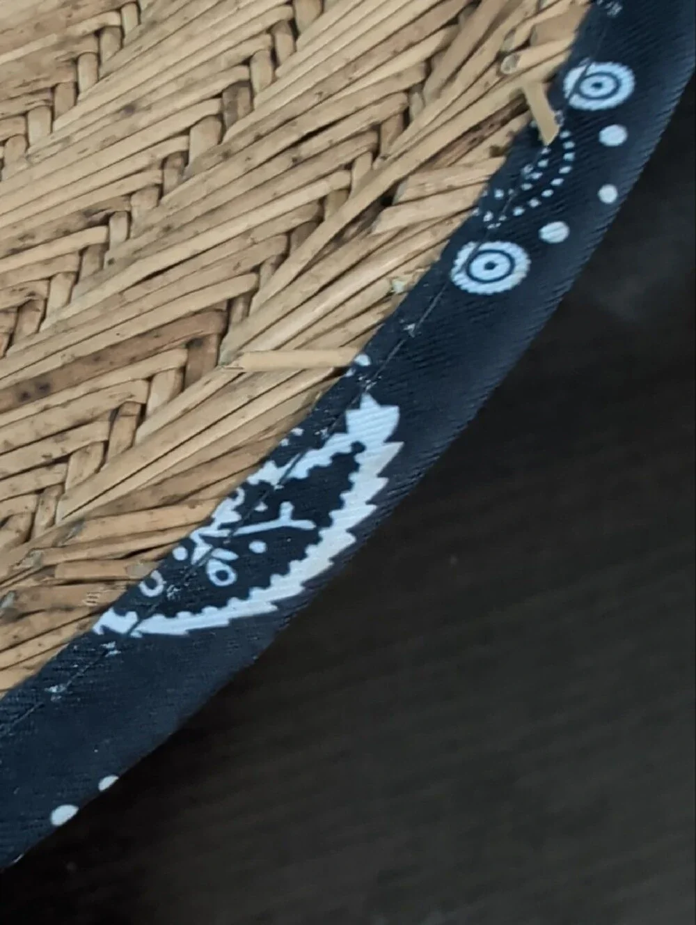 Infinity Headwear UPF 50+ Wide-Brim Straw Sun Hat with Navy Trim